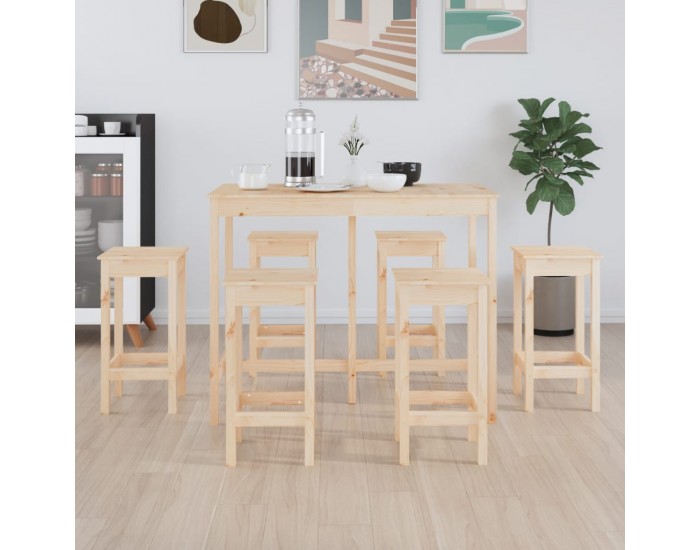 Sonata H Бар комплект от 7 части, масивна борова дървесина Sonata H Бар комплект от 7 части, масивна борова дървесина