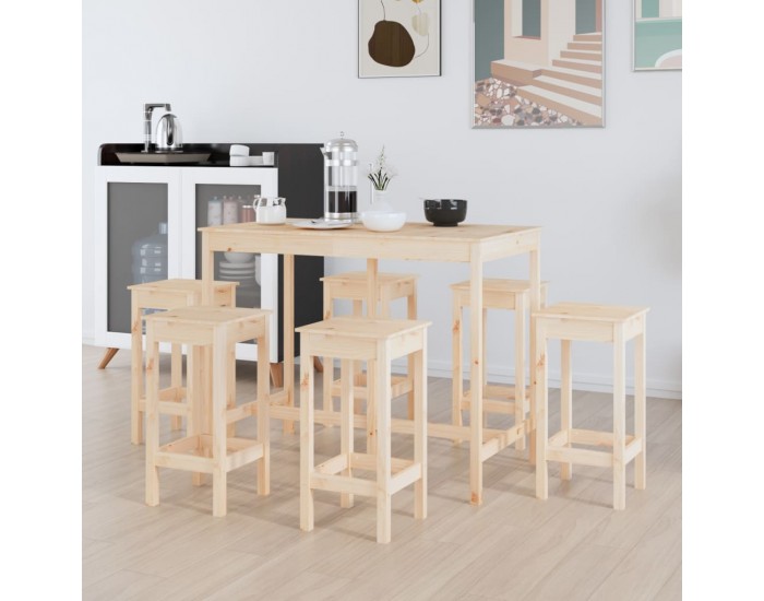 Sonata H Бар комплект от 7 части, масивна борова дървесина Sonata H Бар комплект от 7 части, масивна борова дървесина