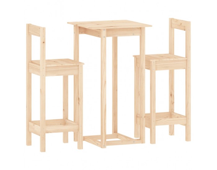 Sonata H Бар комплект от 3 части, масивна борова дървесина