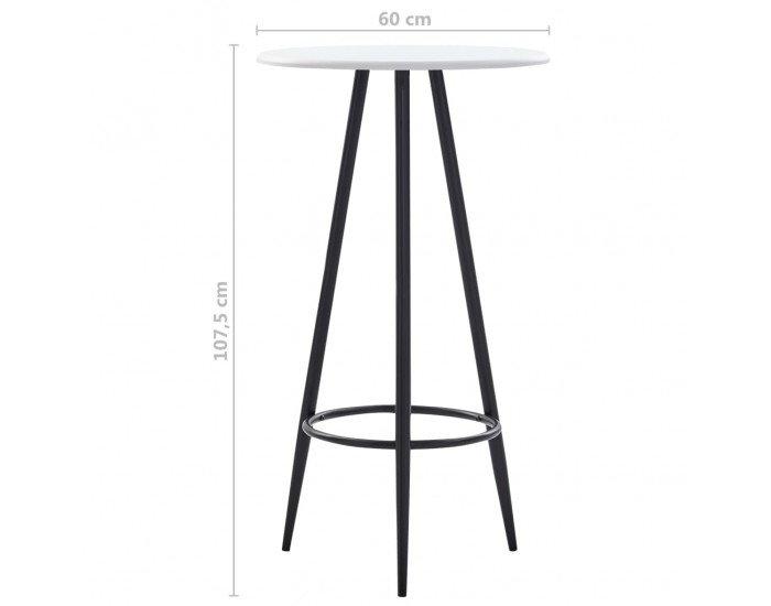 Sonata H Бар комплект от 3 части, пластмаса, черен