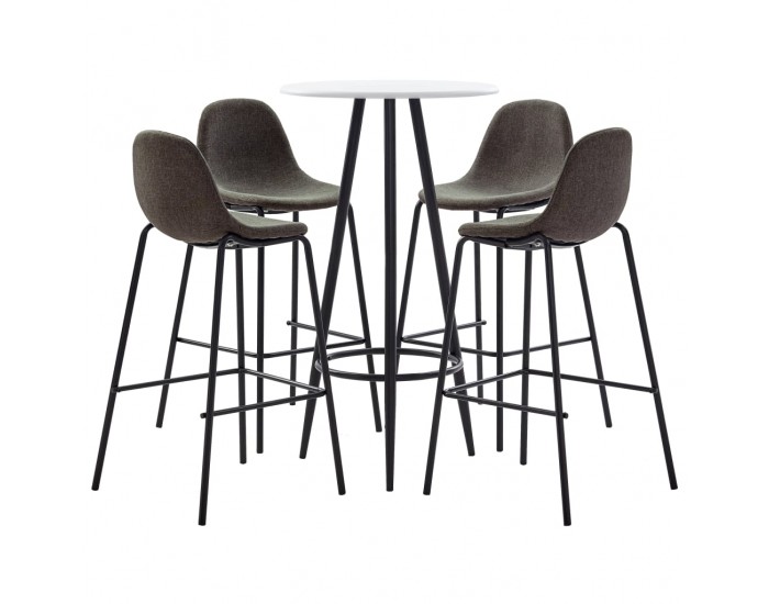 Sonata H Бар комплект от 5 части, текстил, тъмносив