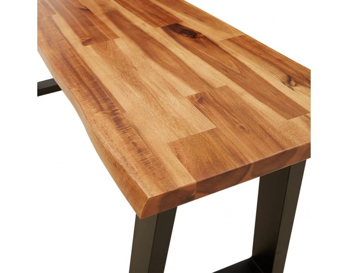 Sonata H Трапезен комплект от 3 части с жив ръб акациево дърво масив