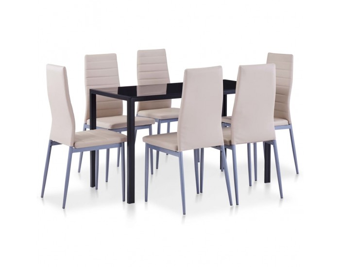 Sonata H Трапезен комплект, седем части, капучино