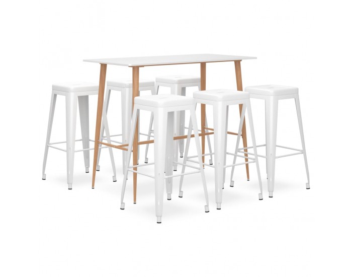 Sonata H Бар комплект от 7 части, бял