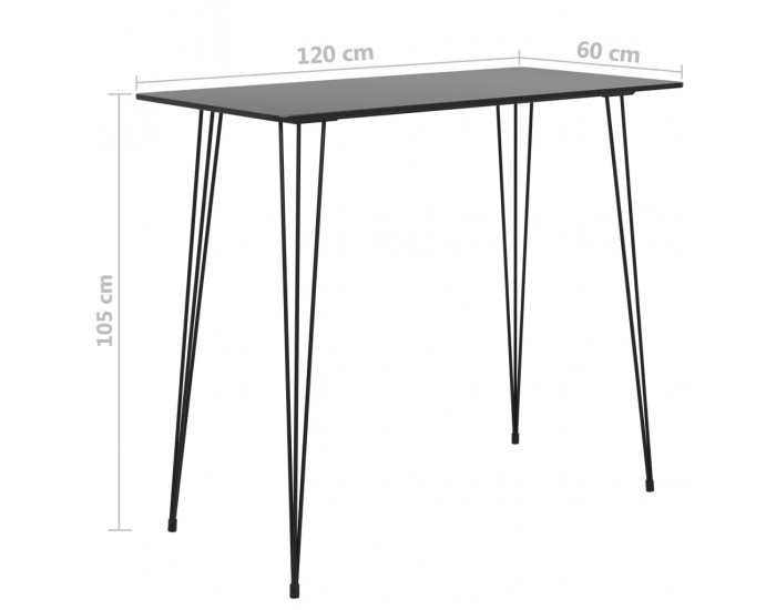 Sonata H Бар комплект от 7 части, черно и сиво