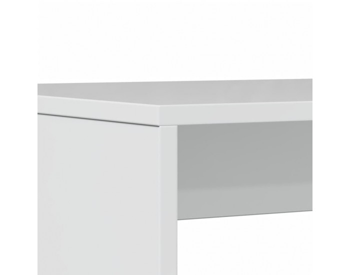 Sonata H Трапезна маса и пейки, 3 части, бял гланц, инженерно дърво