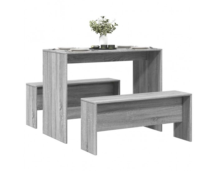 Sonata H Комплект трапезна маса и пейки, 3 части, инженерно дърво