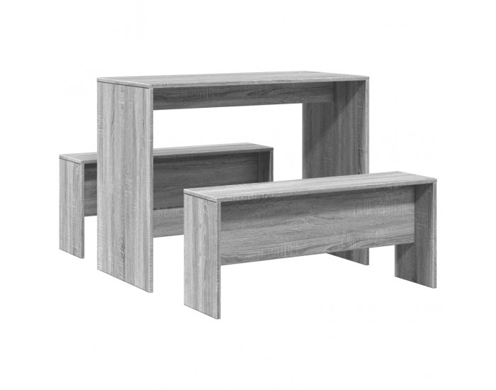 Sonata H Комплект трапезна маса и пейки, 3 части, инженерно дърво