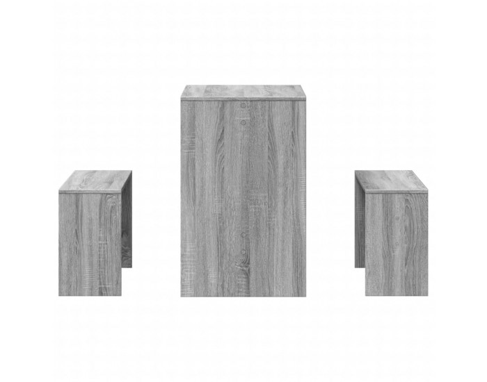 Sonata H Комплект трапезна маса и пейки, 3 части, инженерно дърво