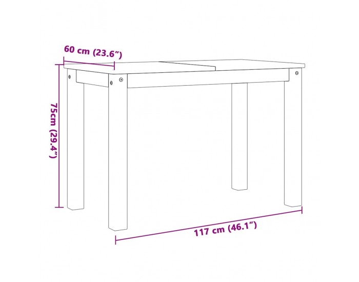 Sonata H Трапезен комплект от 5 части Panama, бор масив
