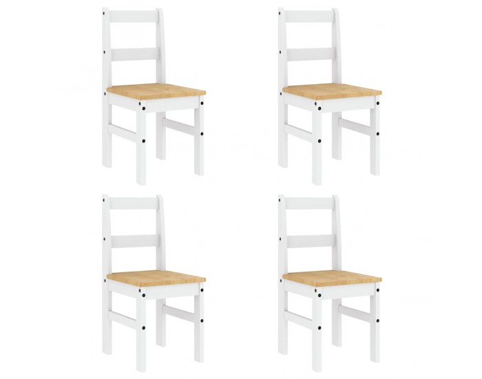 Sonata H Трапезен комплект от 5 части Panama, Бяла бор масив