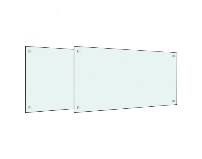 Sonata H Кухненски гърбове, 2 бр, бял, 80x60 см, закалено стъкло