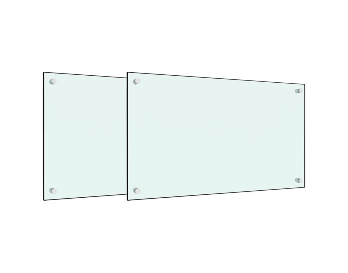 Sonata H Кухненски гърбове, 2 бр, бял, 70x50 см, закалено стъкло