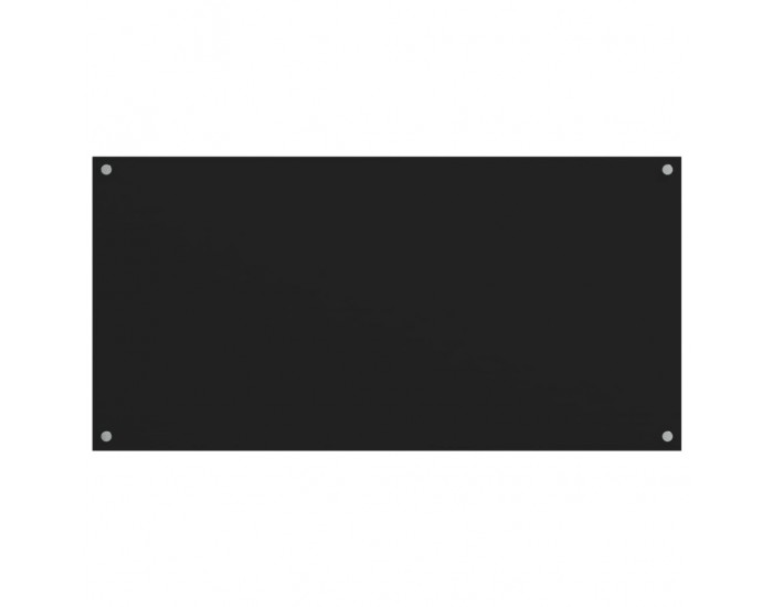 Sonata H Кухненски гърбове, 2 бр, черен, 80x60 см, закалено стъкло