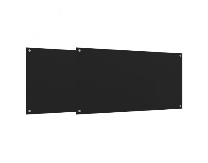 Sonata H Кухненски гърбове, 2 бр, черен, 80x60 см, закалено стъкло