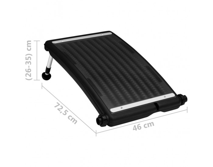 Sonata H Извити соларни панели за отопление на басейн, 2 бр, 72,5x46 см