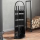 Sonata H Комплект инструменти за камина от 5 части 23x15x66 см стомана