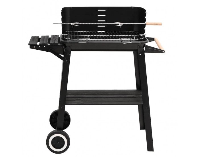 Sonata H Барбекю скара на дървени въглища с колела черно стомана