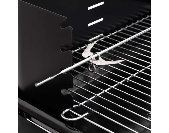 Sonata H Барбекю скара на дървени въглища с колела черно стомана