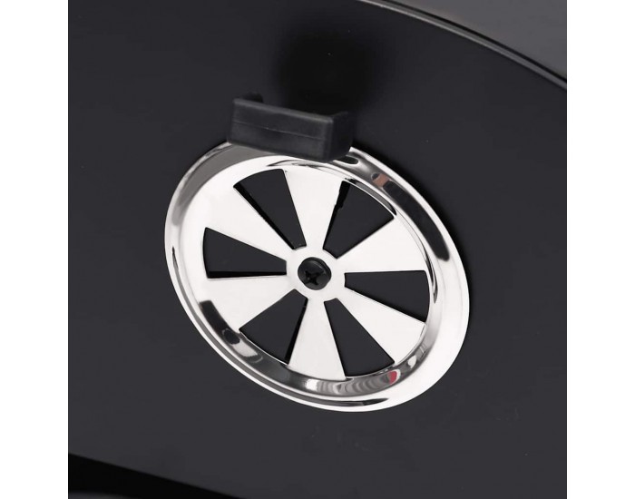 Sonata H Барел грил с 2 решетки за готвене, черен, 80x95x90 см, стомана