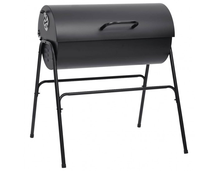 Sonata H Барел грил с 2 решетки за готвене, черен, 80x95x90 см, стомана