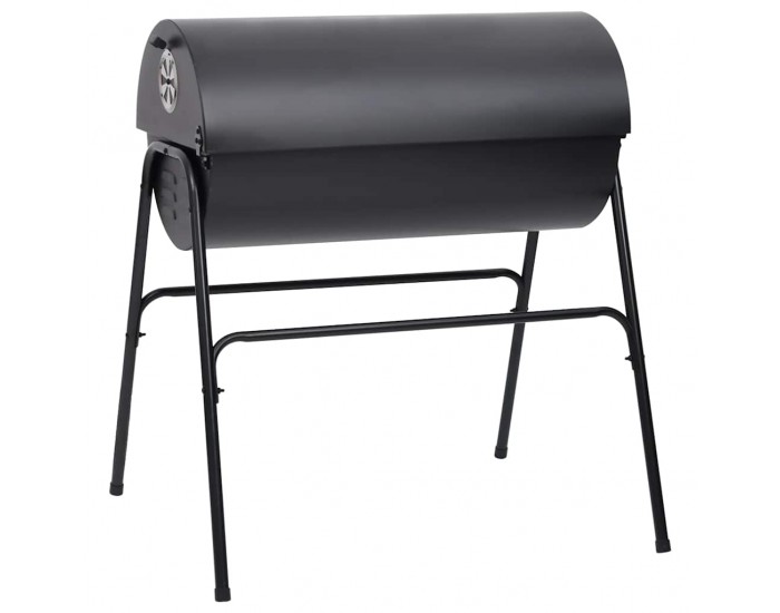 Sonata H Барел грил с 2 решетки за готвене, черен, 80x95x90 см, стомана