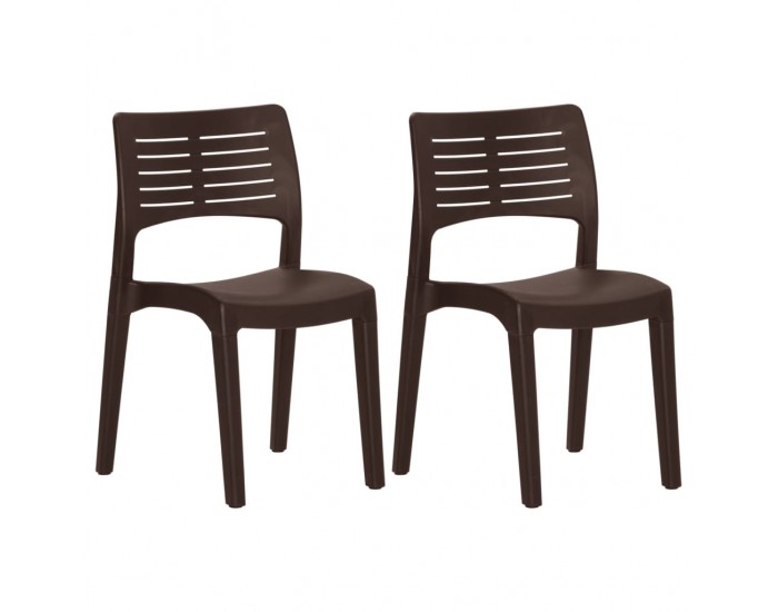 Sonata H Градински столове 2 бр мока полипропилен Sonata H Градински столове 2 бр мока полипропилен