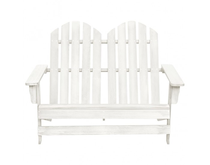 Sonata H 2-местен градински стол Адирондак, чам масив, бял