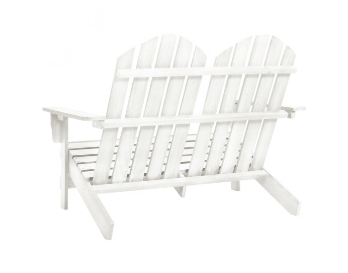 Sonata H 2-местен градински стол Адирондак, чам масив, бял