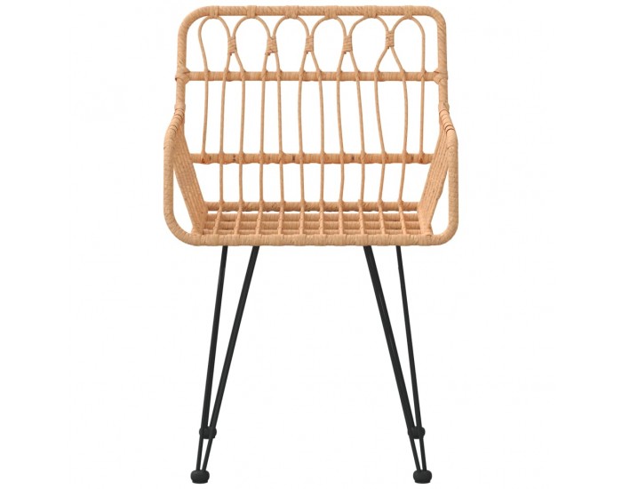 Sonata H Градински столове 2 бр с подлакътник 56x64x80 см PE ратан