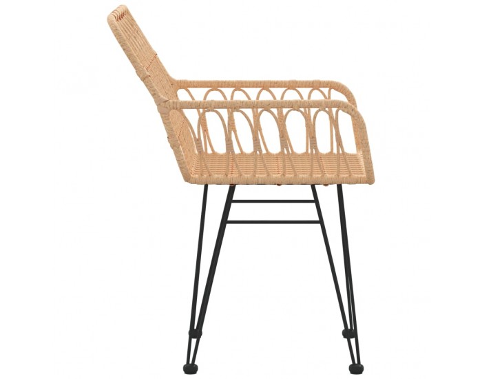 Sonata H Градински столове 2 бр с подлакътник 56x64x80 см PE ратан