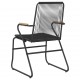 Sonata H Градински столове, 2 бр, черни, 58x59x85,5 см, PVC ратан