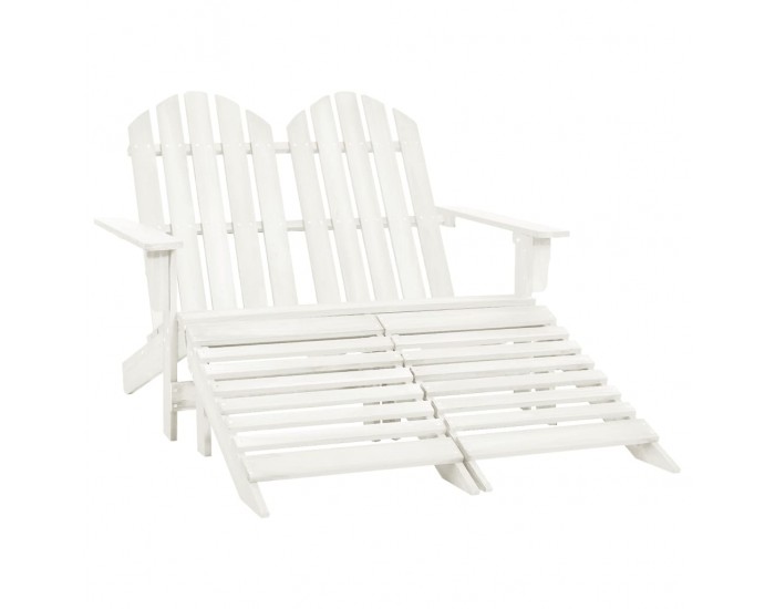 Sonata H 2-местен градински стол/табуретка Адирондак, чам, бял