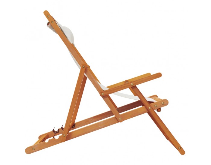 Sonata H Сгъваеми плажни столове, 2 бр, кремави, текстил