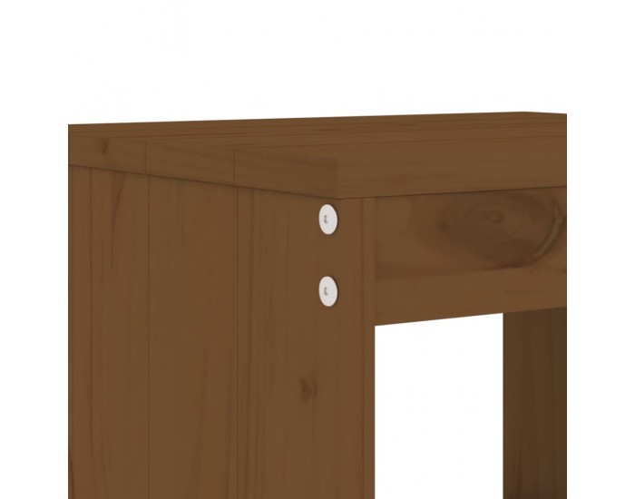 Sonata H Градински табуретки 2 бр меденокафяви 40x36x45 см бор масив