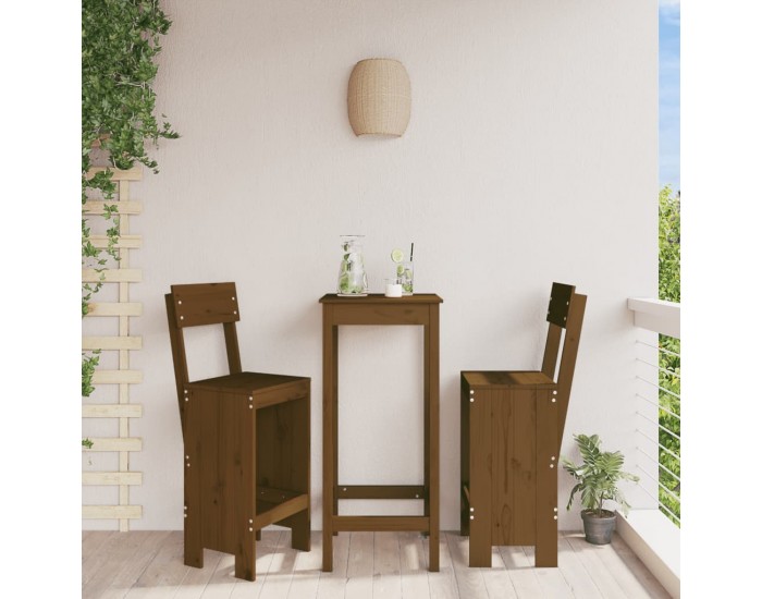 Sonata H Бар табуретки 2 бр меденокафяви 40x48,5x115,5 см бор масив Sonata H Бар табуретки 2 бр меденокафяви 40x48,5x115,5 см бор масив