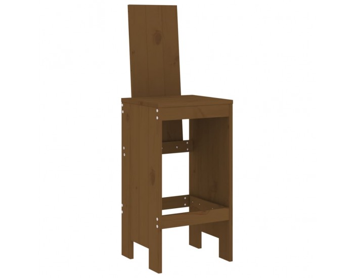 Sonata H Бар табуретки 2 бр меденокафяви 40x42x120 см бор масив