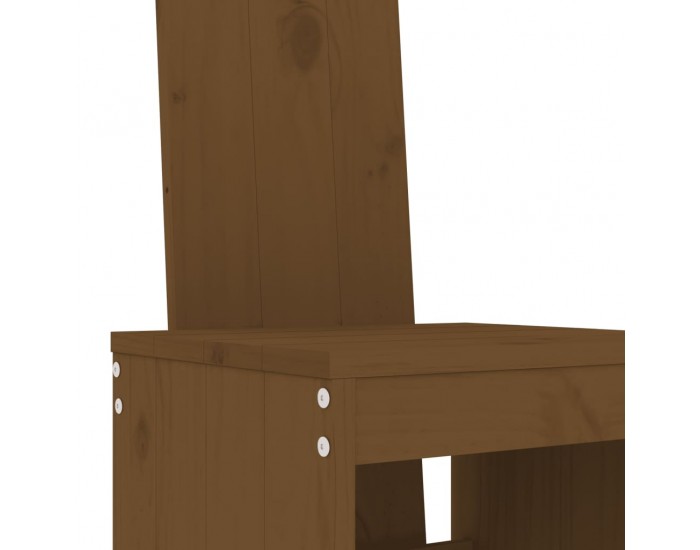 Sonata H Бар табуретки 2 бр меденокафяви 40x42x120 см бор масив