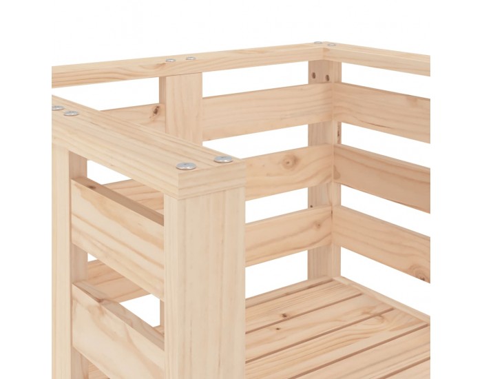 Sonata H Градински столове 2 бр меденокафяви 61,5x53x71 см бор масив