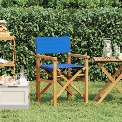 Sonata H Сгъваем директорски стол Blue Solid Wood Teak - Градински столове