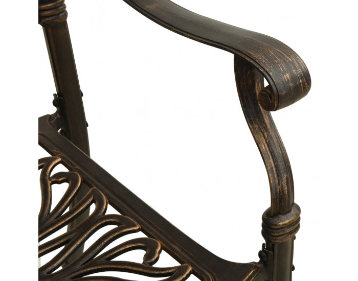 Sonata H Градински столове, 2 бр, лят алуминий, бронз Sonata H Градински столове, 2 бр, лят алуминий, бронз