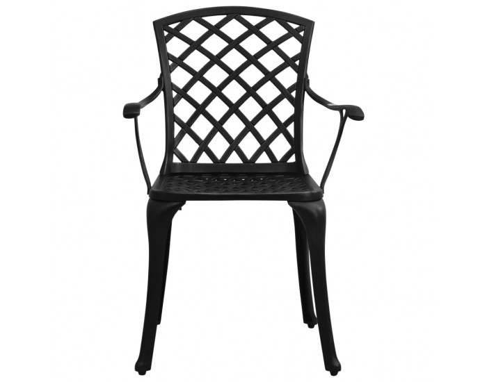 Sonata H Градински столове, 4 бр, лят алуминий, черни