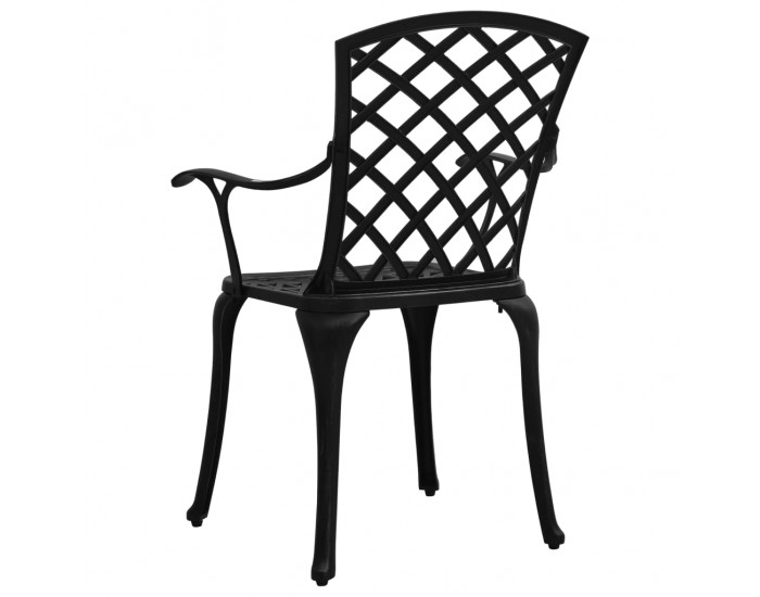 Sonata H Градински столове, 4 бр, лят алуминий, черни