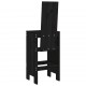 Sonata H Бар табуретки 2 бр черни 40x42x120 см борово дърво масив