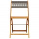 Sonata H Бистро столове, 2 бр, сиво, акация масив и въже