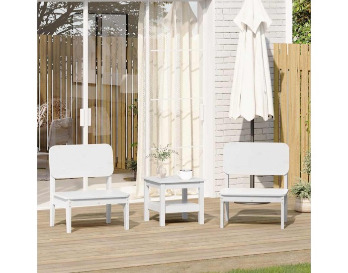 Sonata H Градински столове 2 бр. бели 60x52,5x72cm масивна дървесина бор Sonata H Градински столове 2 бр. бели 60x52,5x72cm масивна дървесина бор