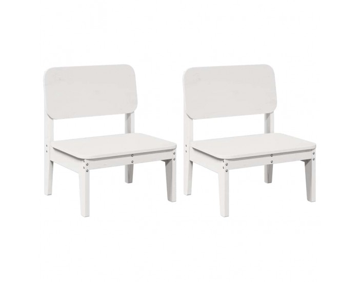 Sonata H Градински столове 2 бр. бели 60x52,5x72cm масивна дървесина бор Sonata H Градински столове 2 бр. бели 60x52,5x72cm масивна дървесина бор