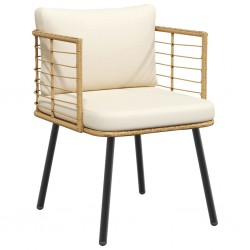 Sonata H Градински стол с възглавници Natural Poly Rattan Sonata H Градински стол с възглавници Natural Poly Rattan - Градински столове
