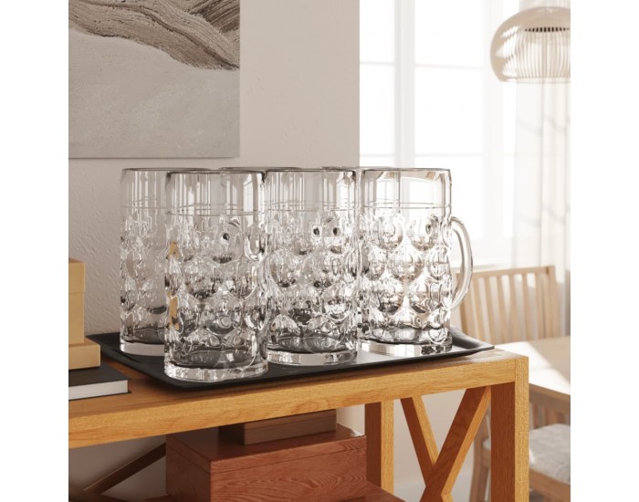 Sonata H Халби за бира с дръжка, стъкло, 6 бр, 1000 мл