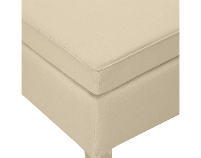 Sonata H Табуретка с дървени крака, кремава, текстил